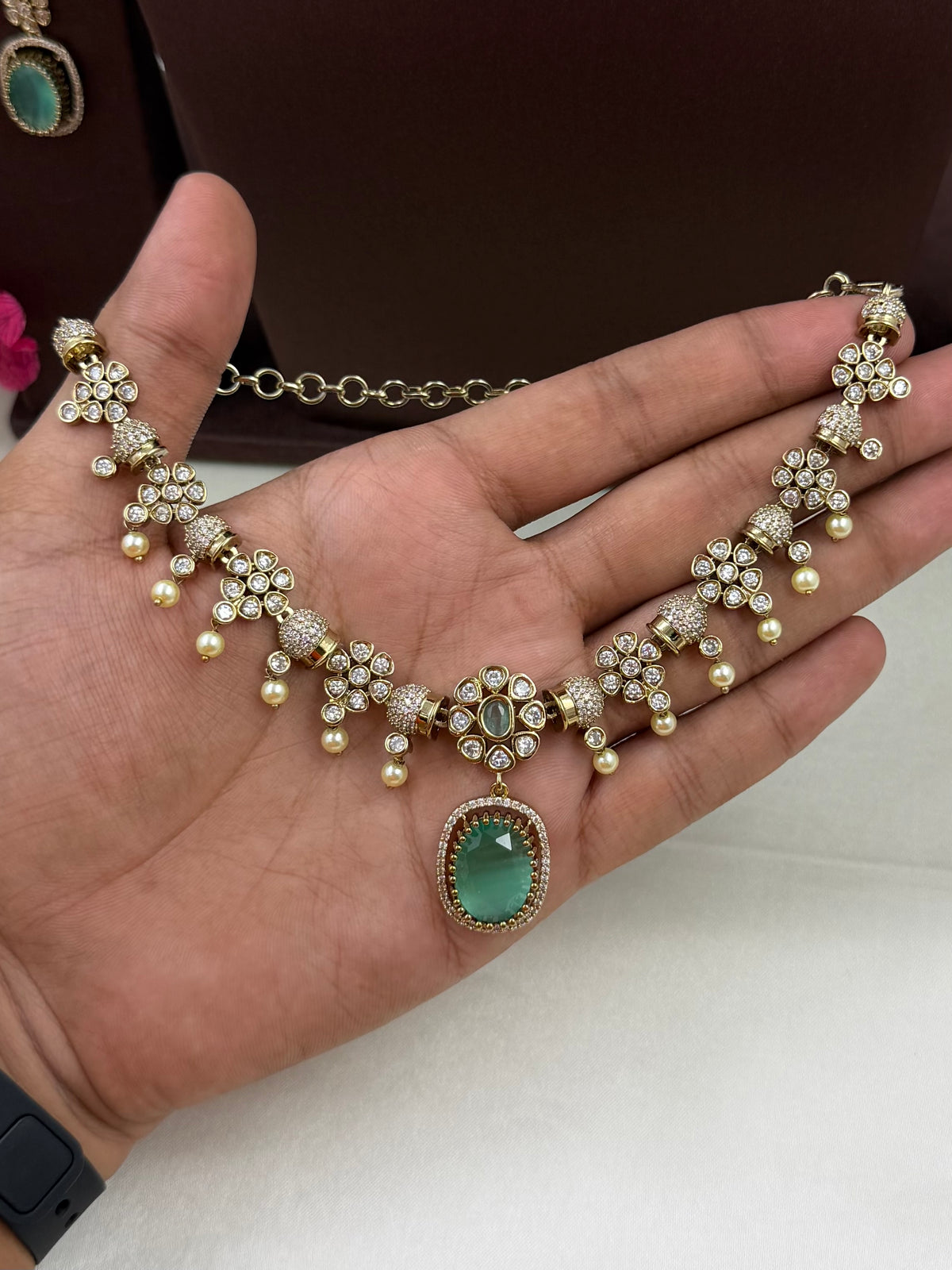 Pooja Victorian Delicate Necklace Set