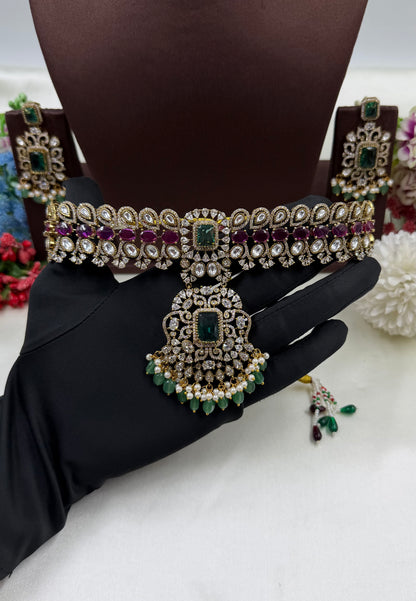 Bhanu Victorian Choker Necklace Set