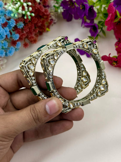 Juhi Victorian Royal Frame Bangles (Openable)