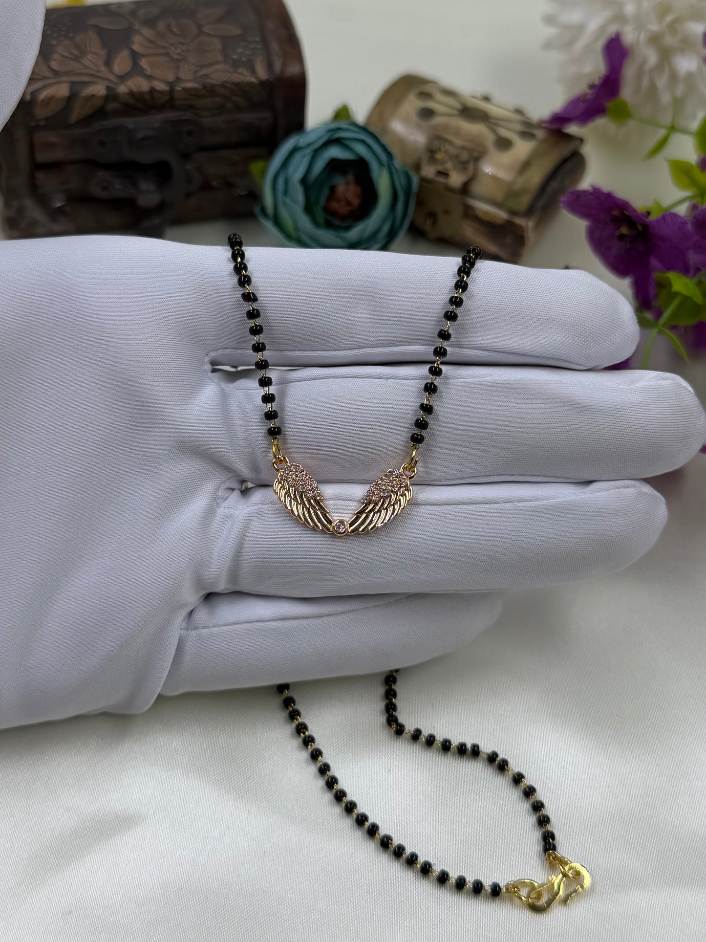 Angel Wings Rose Gold Mangalsutra