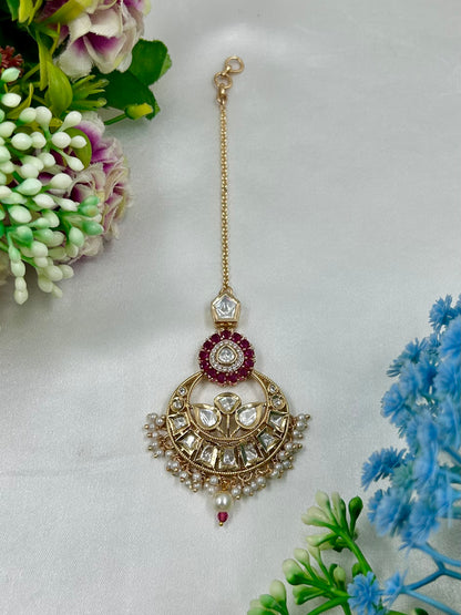 Shravani Moissanite Mang Tika