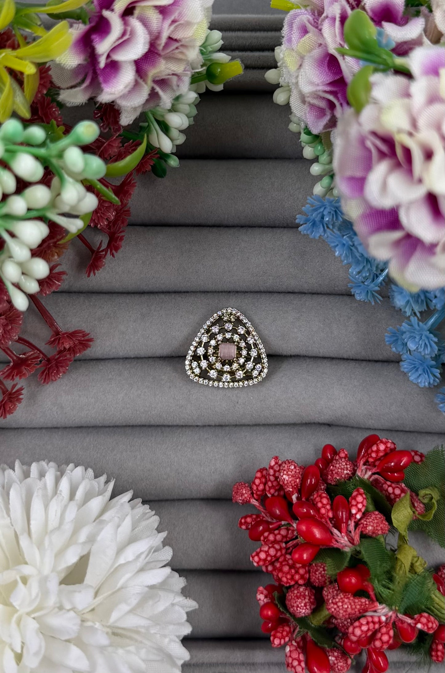 Zarna Victorian American Diamond Ring (Adjustable)