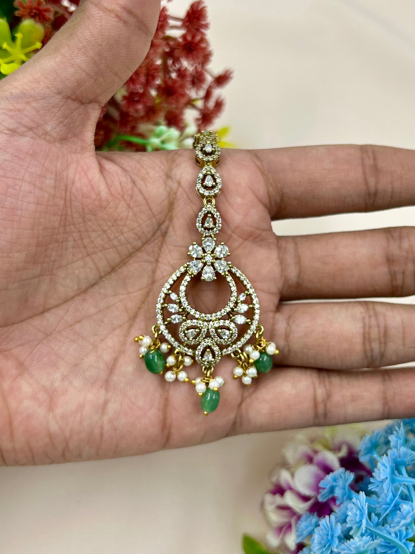 Drishti Premium Victorian Mang Tika