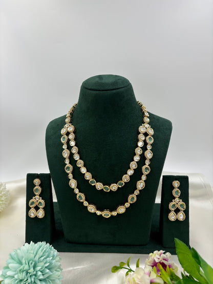 RASA KUNDAN LAYERS MOISSANITE NECKLACE