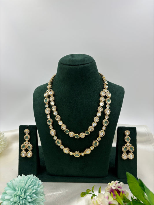 RASA KUNDAN LAYERS MOISSANITE NECKLACE