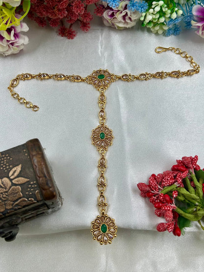 Harshada Traditional Gold Hath Panja (One Pis)