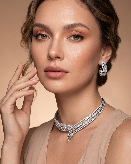Manju American Diamond Delicate Necklace