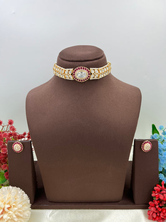 Akira Moissanite Kundan Choker