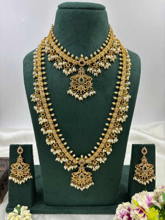 PRATVI TRADITIONAL GOLD PLATED COMBO SET