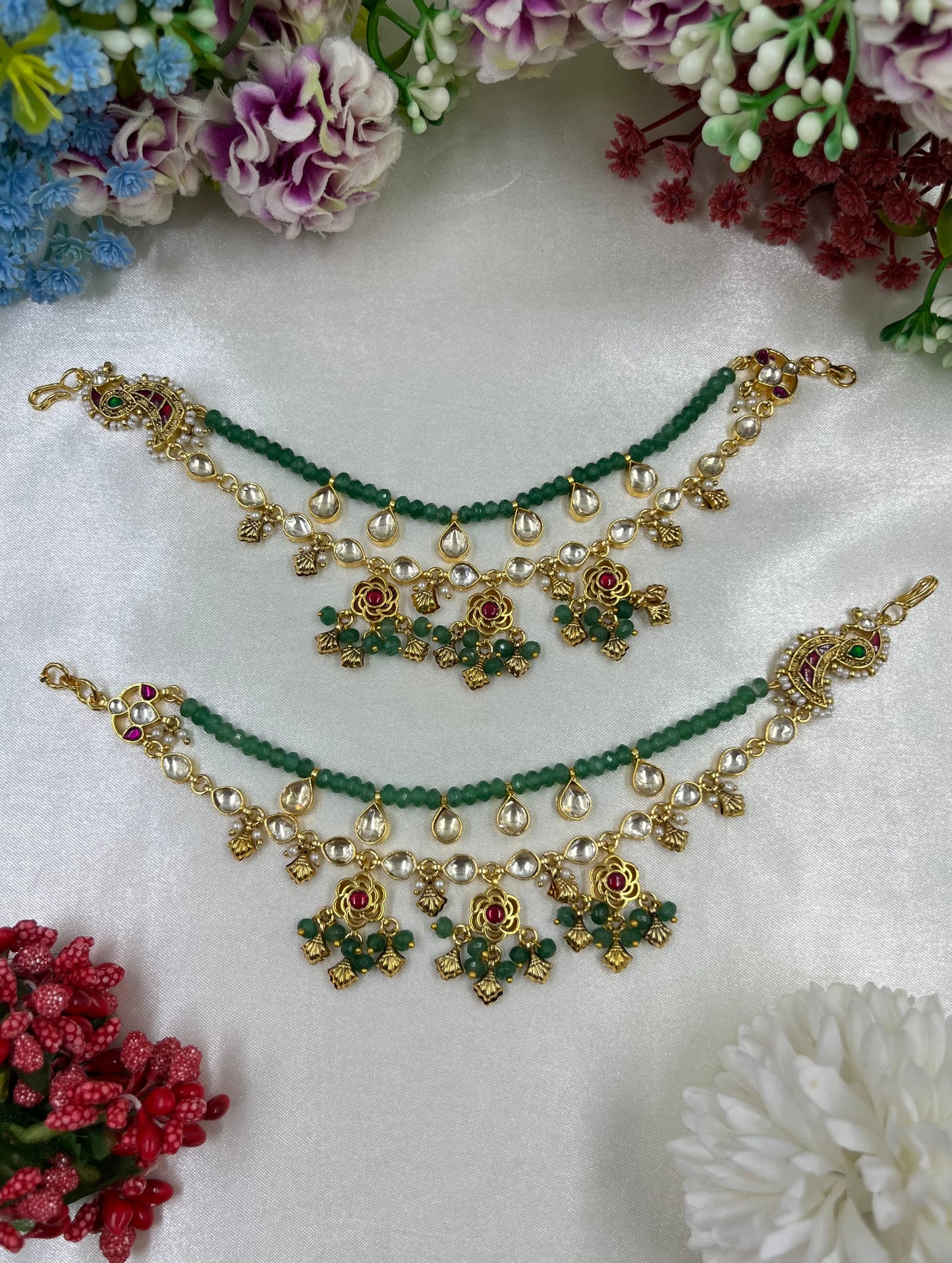 Alia Pachi kundan Ear Chain