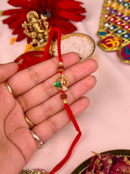 Divine Ganpati Mor Pankh Rakhi