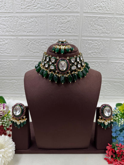 Keshavi Polki Kundan Necklace Set