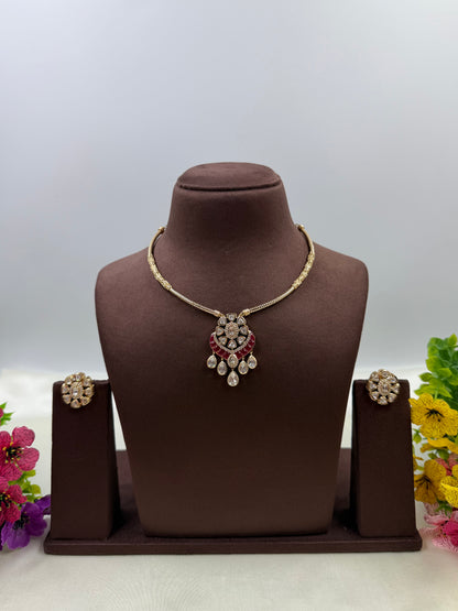 Deeply Moissanite Delicate Hasli Necklace