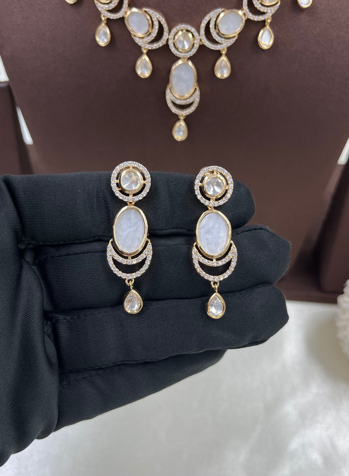 Kaushalya Premium Moissanite Kundan Necklace