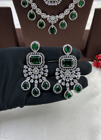 Chitra American Dimond Long Necklace Set