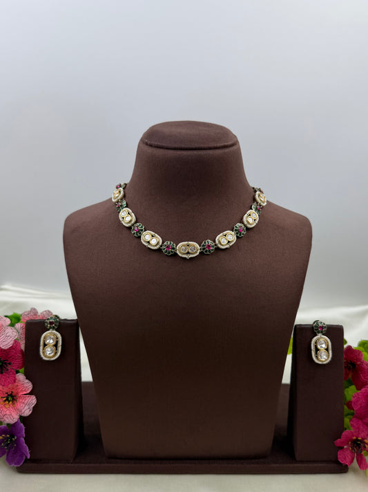 Manvi Victorian Delicate Necklace Set