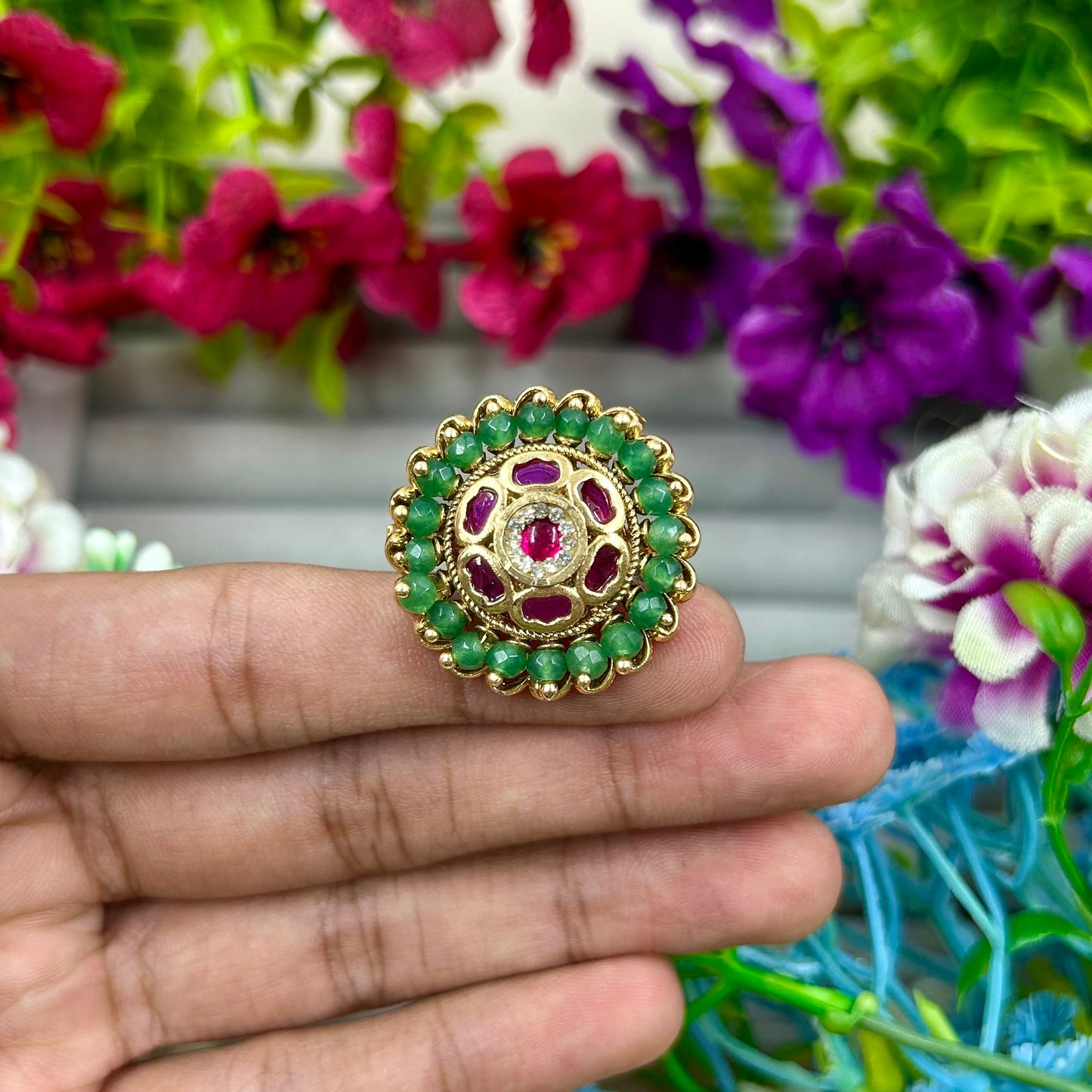 Anisha Heritage Ring (Adjustable)