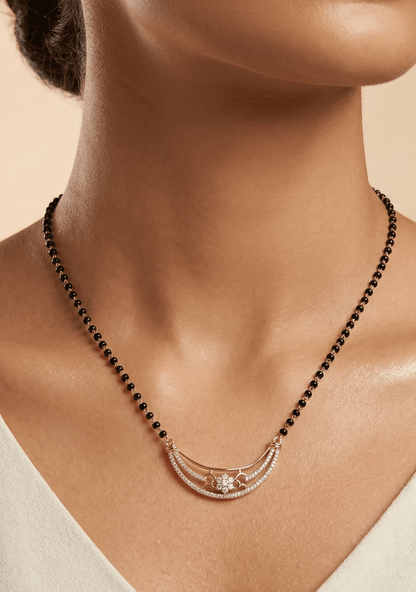 Three Layer Curved Rose Gold Mangalsutra