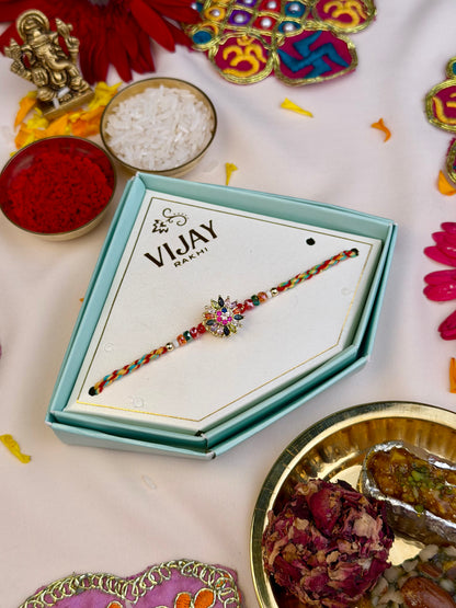 Rainbow Floral Spinner Rakhi