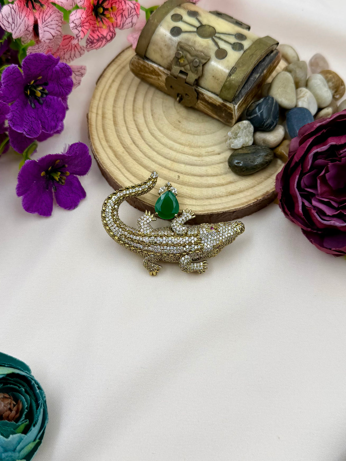 Royal Crocodile Brooch