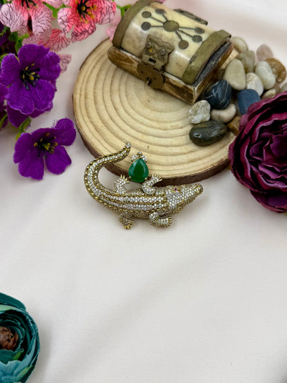 Royal Crocodile Brooch