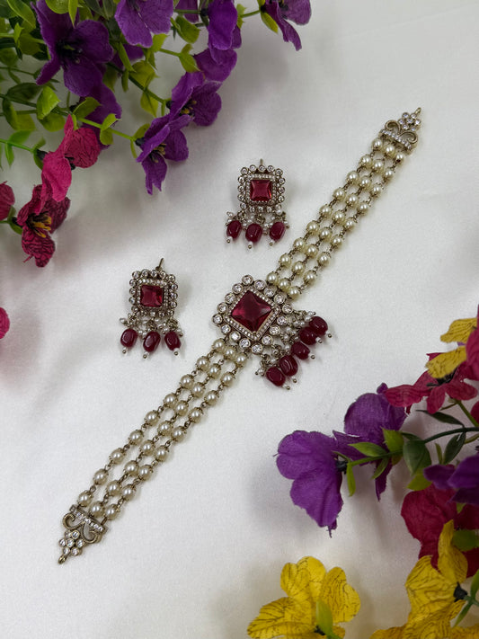 Shivani Victorian Traditional Choker Necklace