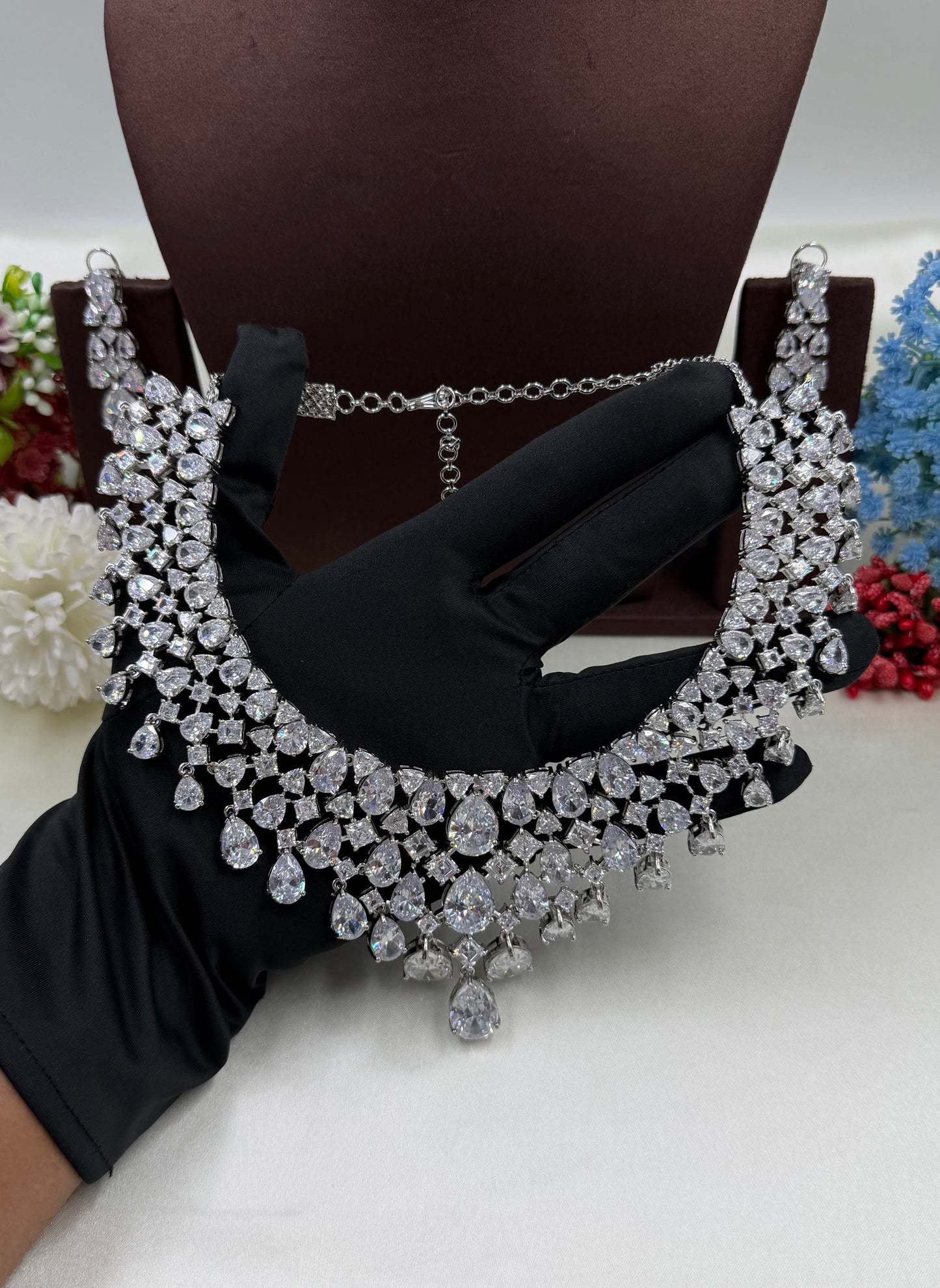 Saniya American Diamond Necklace Set