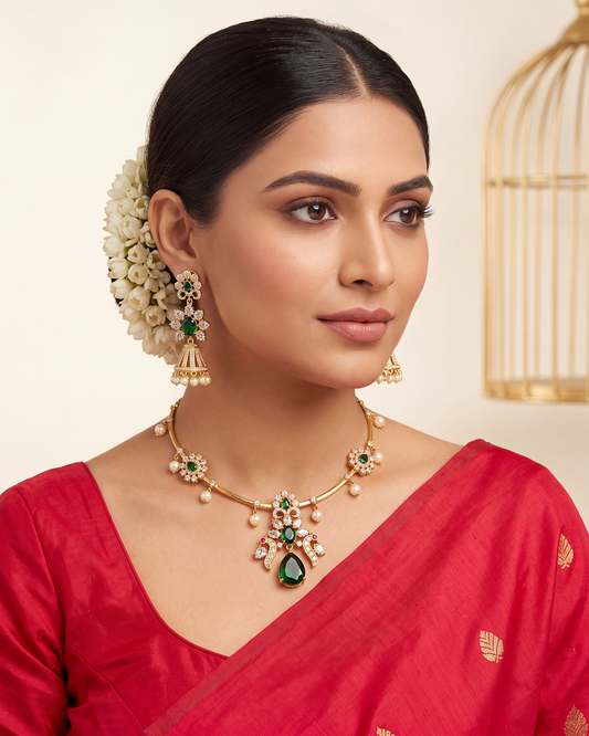 Rohini Traditional Hasli Necklace