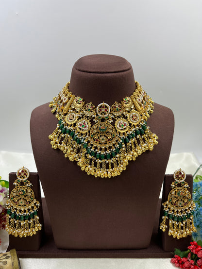 Rani Pachi Kundan Premium Necklace