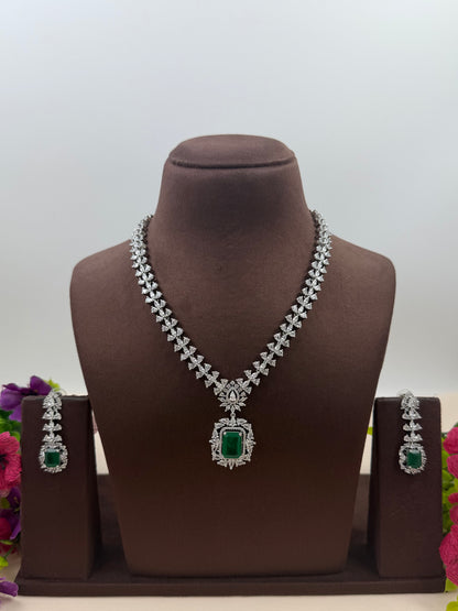 Elena American Diamond Delicate Necklace Set
