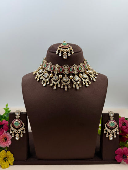 Sushila Moissanite Choker Necklace Set