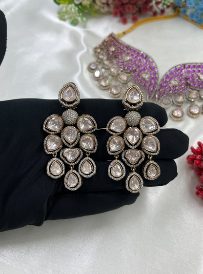 Meera Jaipuri Moissanite Kundan Choker Necklace