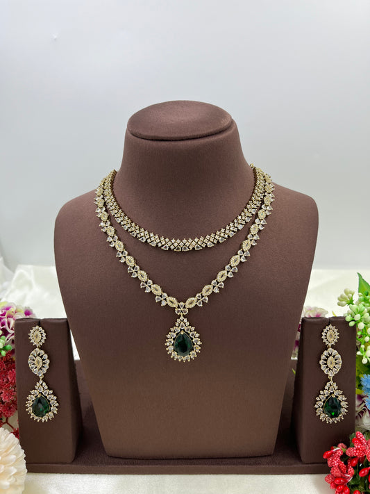 Victorian Double Layer Drop Necklace.