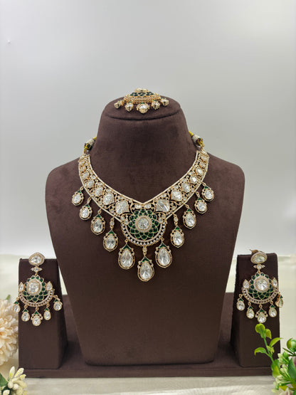 Heer Ratan Moissanite Kundan Necklace