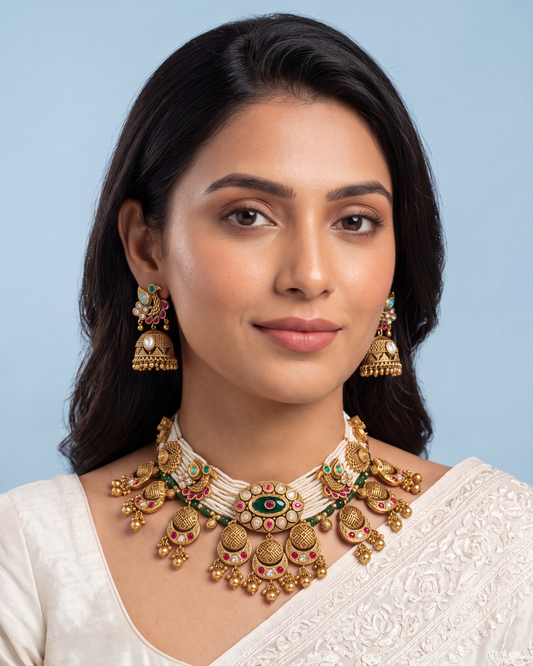 Kavya Heritage Chorski Necklace Set