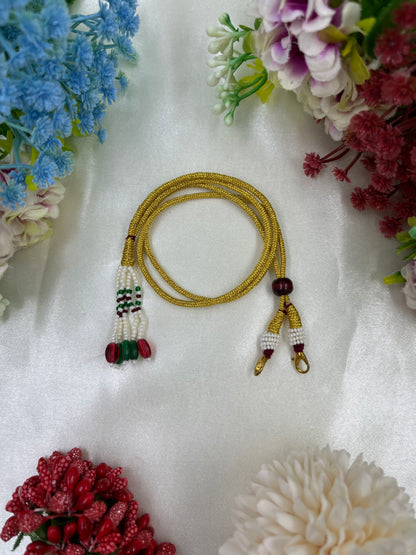 Golden Single Moti Necklace Dori