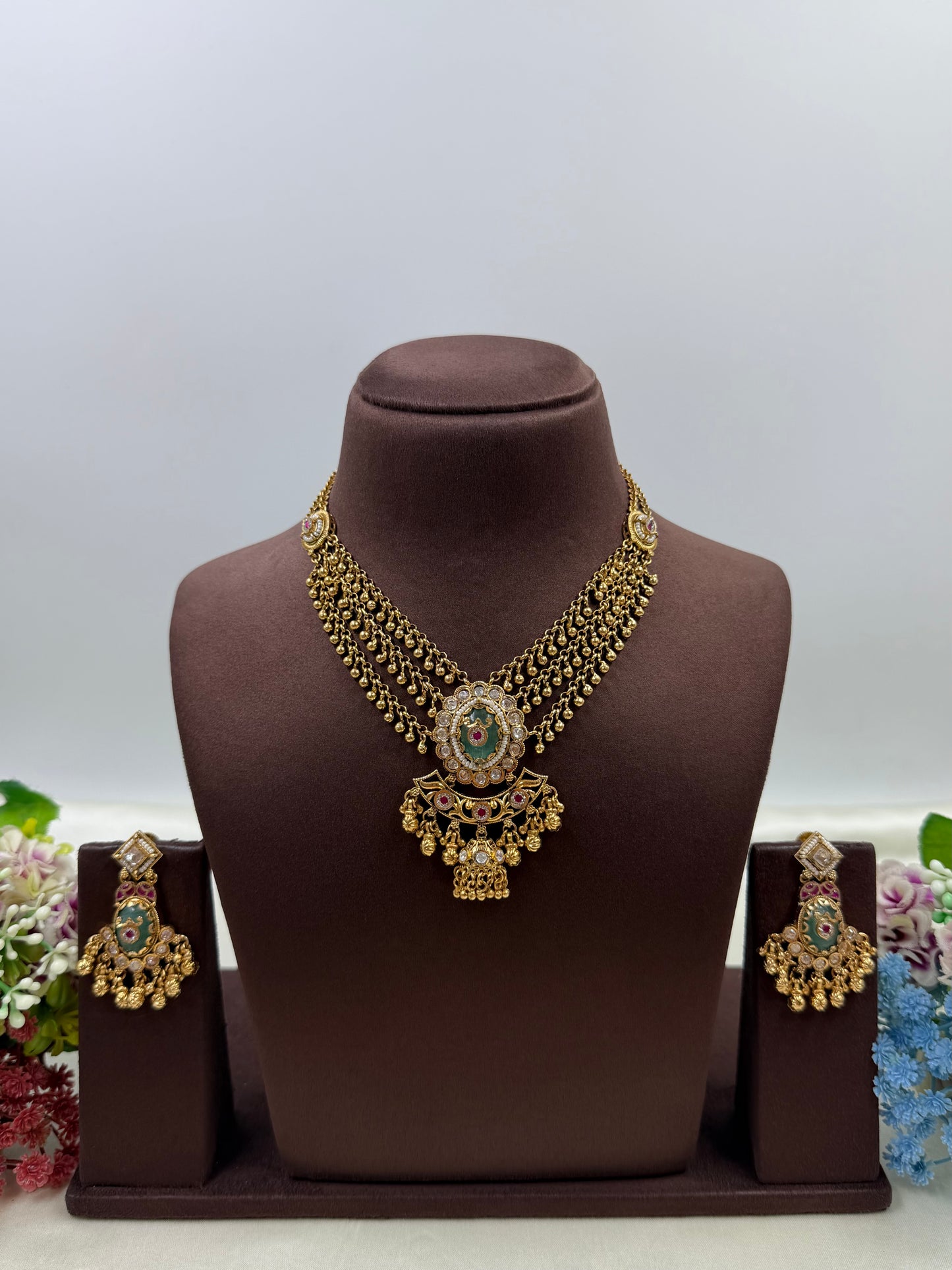Vamika Chorski Three Layer Necklace Set