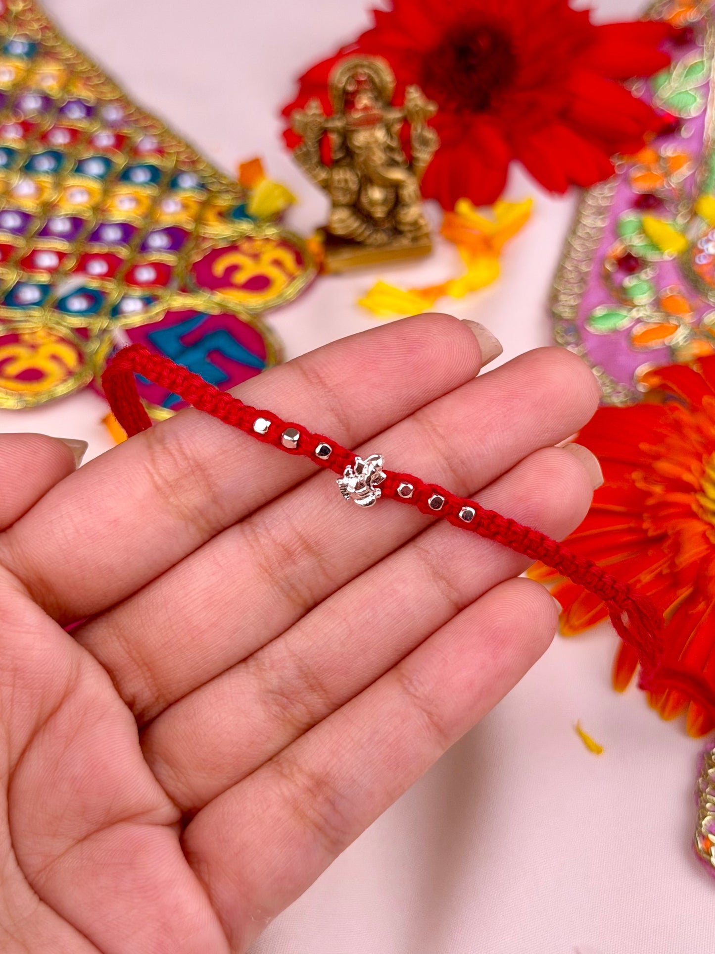 Golden Ganesha Charm Rakhi