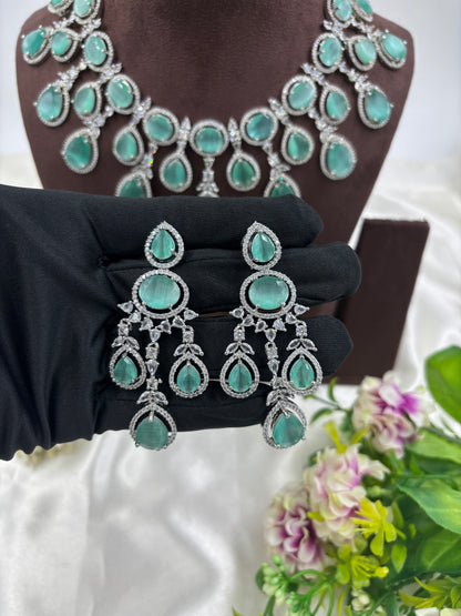 LISA AMERICAN DIAMOND PREMIUM NECKLACE SET