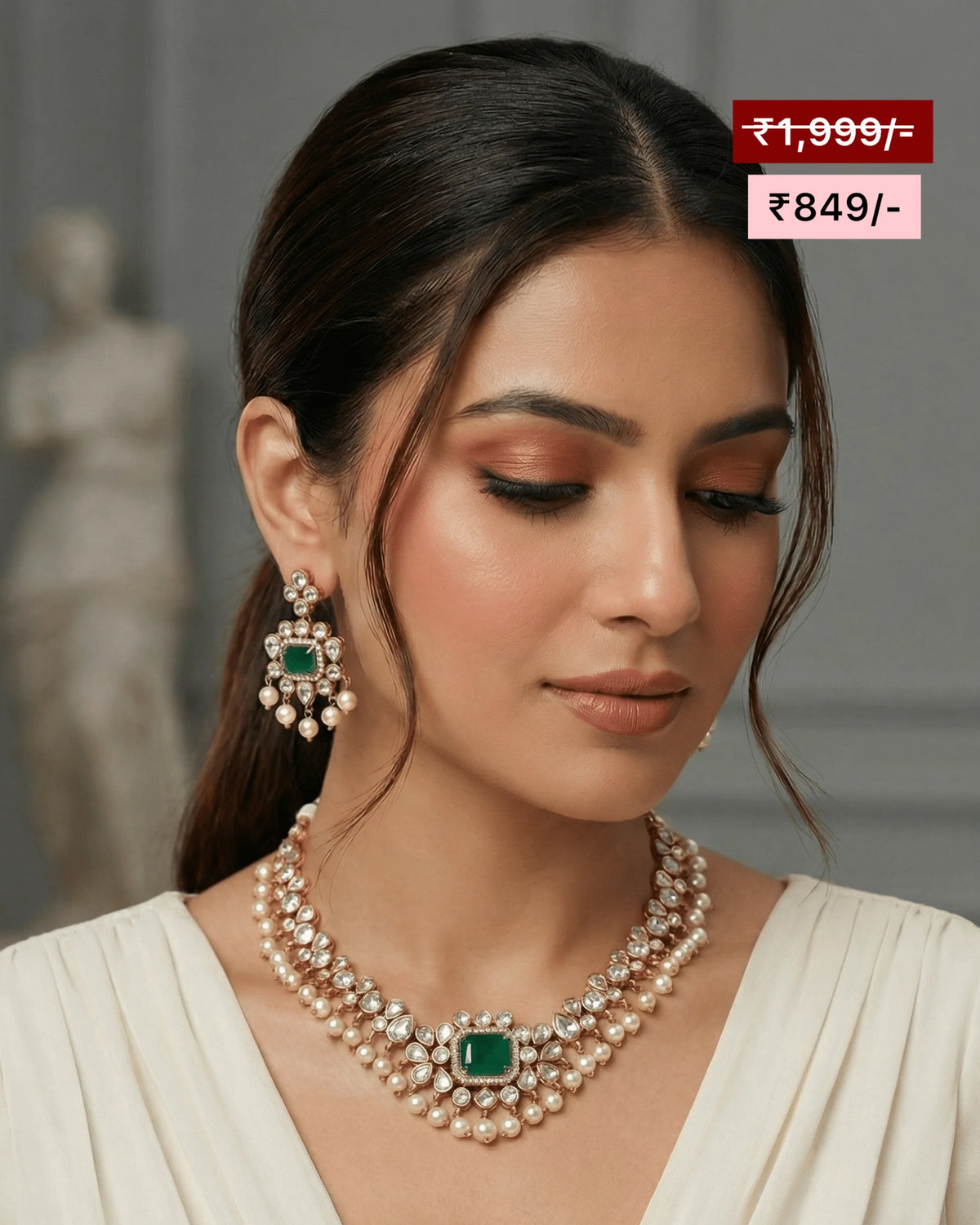 DELICATE MOTI VICTORIAN NECKLACE