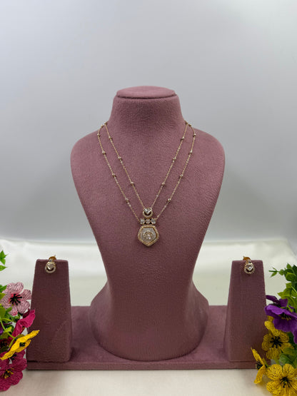 Kavita Moissanite Chain Pendant