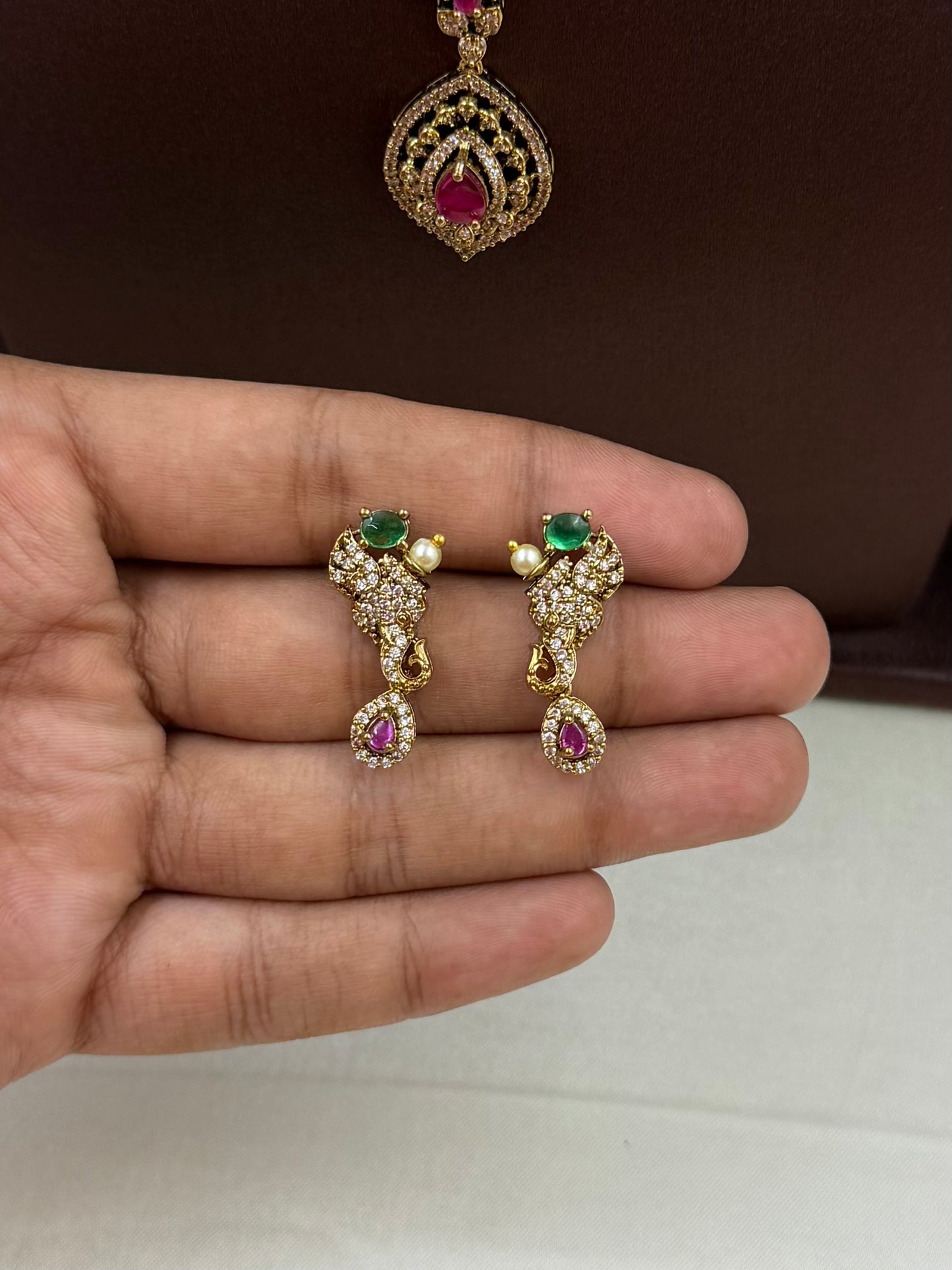 Bharti Victorian Elephant Design Necklace Set