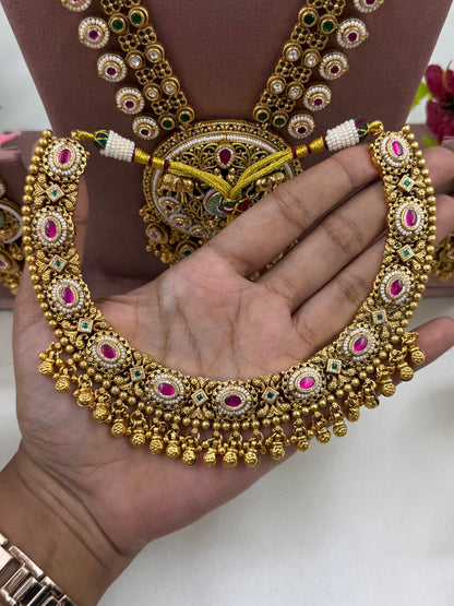 Pranali Heritage Chorski Combo Necklace Set