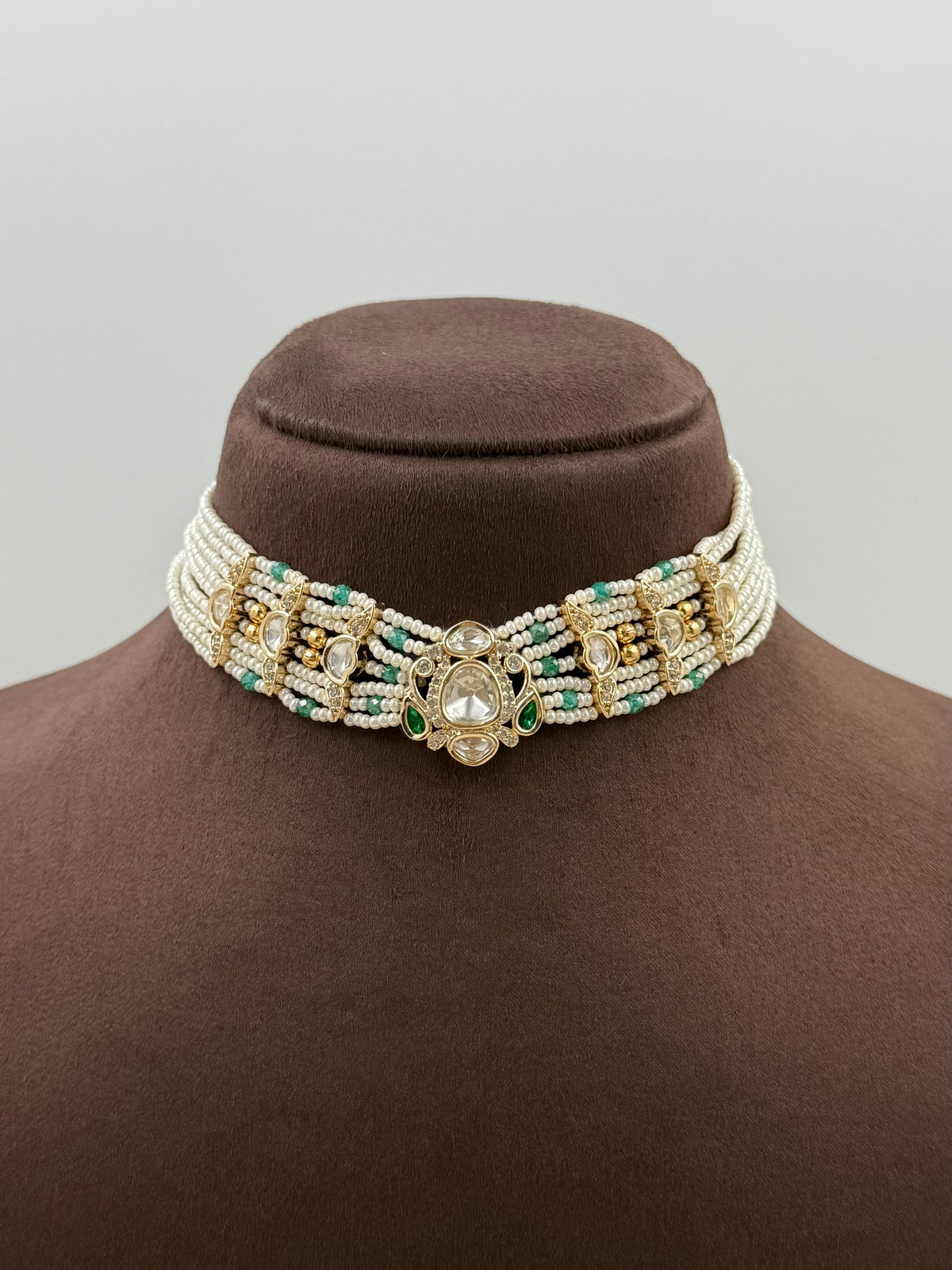 Dhara Moissanite Choker Necklace Set