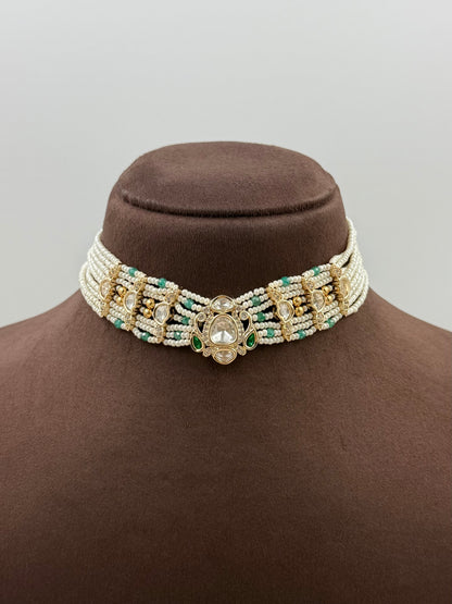 Dhara Moissanite Choker Necklace Set