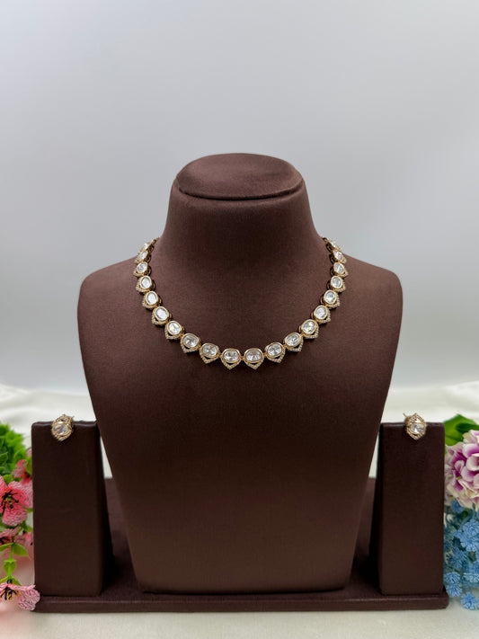 Kiyara Moissanite Delicate Necklace Set