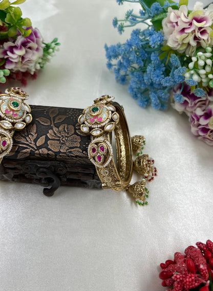 Addhi shree Heritage Jhumka Bangles (Openable)