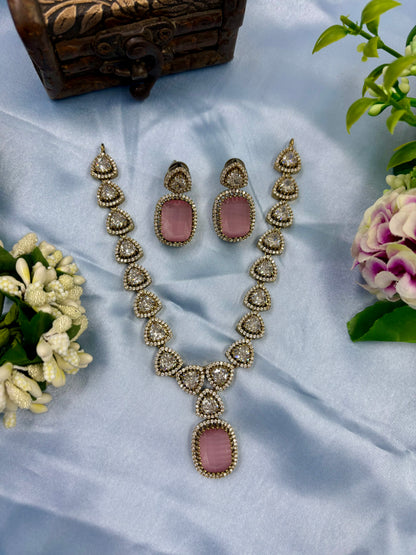 VICTORIAN DELICATE AD CZ NECKLACE