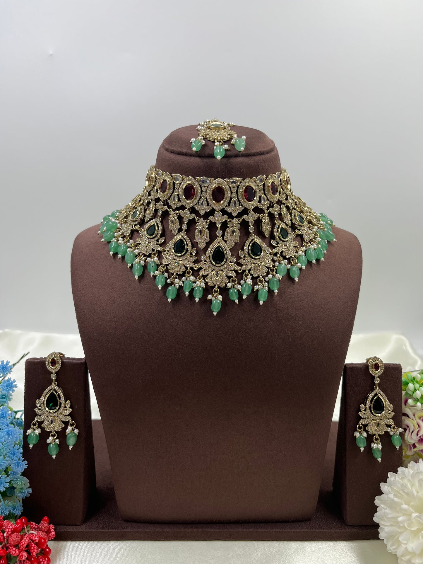Rashmika Victorian Choker Necklace Set