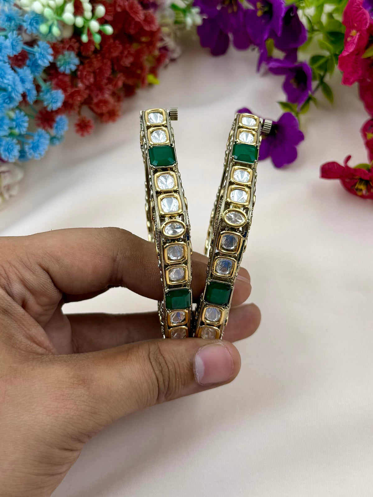 Juhi Victorian Royal Frame Bangles (Openable)